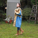 제이키즈 여아용 아클 데님 배색 트렌치 11호 J6226