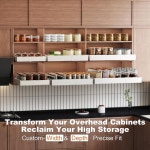 폭 11 -18 깊이 10 -13 확장 드릴 조절식 서랍 팬트리용 접착식 롤아웃 선반 짧게 상단 캐비닛용 흰색 11 W-18 W X 10 D-13 D