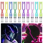 오토바이 바이크 헬멧 LED 라이트 발광 반사 스티커 안전 램프 장식 A0776