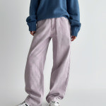 라라온 여성용 롱 숏 기장 와이드 코튼 피그먼트 면 바지 로즈브라운 숏 M 26TSP3631