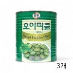 엔엘푸드 진양 피클 3Kg X 3개 오이 피클슬라이스 식당 식자재 대용량 식당용식자재 업소용피클 오이피클통조림 1개