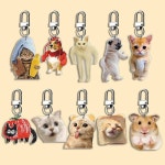 웃긴 고양이 밈 귀여운 햄스터 엠제트 Mz 키링 열쇠고리 키홀더 아크릴