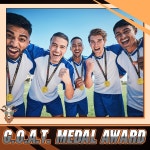 어메이징스파크 12 36개 염소 2 G O A T 펜던트 넥 리본으로 역대 최고의 챔피언 상 수상 재미있는 스포츠 Goat 12