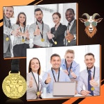 어메이징스파크 12 36개 염소 2 G O A T 펜던트 넥 리본으로 역대 최고의 챔피언 상 수상 재미있는 스포츠 Goat 12