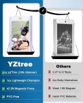 YZtree 25ct 마그네틱 카드 홀더 트레이딩 카드용 35pt 케이스 스포츠 야구 게임 스탠다드 디스플레이용 U-V 프로텍션 하드 플라스틱...