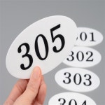 골드미 아크릴 타원형 호실판 입체호수판 현관문호수판 문패 펜션호수판