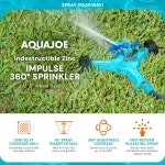 아쿠아 조 파괴 불가능한 아연 임펄스 360 o 스프링클러 최대 1 390 방 피트 커버 6-Inch Sprinkler AJ-IS6WB