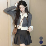 텐바이텐 타마크 버튼장식 와펜 카라 가디건 sd260142