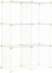 베이직 6 큐브 와이어 그리드 스토리지 정리함 스태커블 모듈형 옷장 선반 14 6 D x 30 3 W 44 8 H 6 Cube