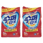 엘지생활건강 수퍼타이 수퍼타이 리필9kg x 2개 1Box 일반 드럼겸용 분말세제 9kg 2개