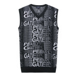 파리게이츠 로고 패턴 브이넥 니트 베스트 511D1SWA35NA