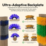 오니줌 가축 긁기 브러시 - 소 말 염소 돼지 양 그루밍 포스트 헛간 울타리 마운트용 4개의 나사 내후성 단일 1PCS