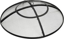 써니데이즈 원형 소방관 스파크 스크린 - 손잡이가 야외 튼튼한 강철 금속 메쉬 직경 22 22 Diameter