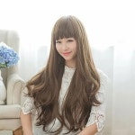 긴머리가발 웨이브스타일 여신스타일 망포함 1개 오렌-다크 망O