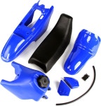 ELANER PW50 플라스틱 펜더 시트 연료 탱크 본체 키트 50 PY50 자전거 파란색