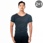 위너핏 위너핏 남자 어깨뽕 반팔티 남자보정속옷 2 1 블랙L 2장 화이트L 1장