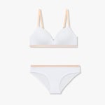 엠포리오아르마니 엠포리오 아르마니 언더웨어 에센셜 스터드 로고 노와이어브라 면팬티SET 0824381514 11521