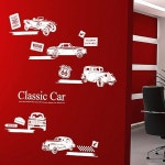 클래식카 그래픽스티커 시트 벽지 포인트데코 벽면 시트지 자동차 인테리어 사무실 카페