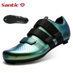 UNKNOWN 자전거신발 Santic 남녀공용 사이클링 신발 로드 바이크 스니커즈 SPD-SL 호환 유니섹스 산악 자전거 3 스트랩 라이딩 EU 사이즈