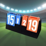 구기종목 스포츠 경기용 양면 스코어 점수판 탁구 족구 심판용 스코어보드 1개