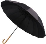 16개의 리브가 메이춘 수동 개폐 우산 - 내구성 튼튼함 210T 섬유 방수 스포츠용 방풍