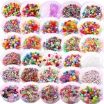 구슬 비즈구슬 아크릴 비즈공예 팔찌만들기 -통포장 진주아크릴 흰색