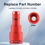 FUSCH 알루미늄 HVAC 히터 호스 커넥터 입구 출구 3 4 튜브 x 5 8 냉각수 쉐보레 캐딜락 GMC 시에라 포드 링컨 허머 H2 교체 Pc 15032062 1