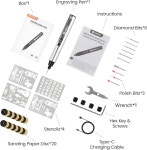 하델 판화 펜 6단 속도 아티스트 DIY용 충전식 41개의 액세서리가 전기 도구 60개 이상의 표면 금속 목재 유리 플라스틱