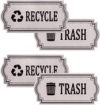 진전홍 4팩 재활용 쓰레기 데칼 로고 심볼 쓰레기통용 방수 비닐 쓰레기통