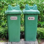 진전홍 4팩 재활용 쓰레기 데칼 로고 심볼 쓰레기통용 방수 비닐 쓰레기통