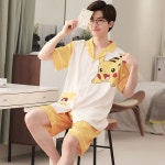 잠옷남 여름 반팔 반바지 냉장고 얇은 한국판 캐릭터 남자 표준사이즈 키 정도 몸무게 1 G2532