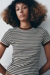 자라 ZARA 자라 6462 001 104 스트라이프 반팔 티셔츠 -