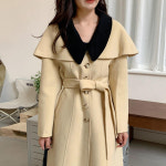해외CHIC 프렌치 헵번풍 카라넥 블러킹 숄