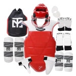 태권도 보호 기어 실습 장비 훈련 헬멧 페이스 1 five-piece set