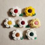 양말목 데이지 꽃 만들기 DIY 키링 one size
