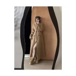 모피코트 여성 코트 단자천 울 잔 허리 더블 겨 슬림핏 롱 admr4