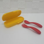 타파웨어 타파웨어 타파웨어 트윙클 탑 유아용 스푼 포크 보관케이스 3P 세트 807번 타파웨어