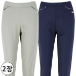 2장 제이씨월드 여름 여자 RD 편하고 핏좋은 데일리 팬츠 여성용 국산 슬림핏 기본 데일리 트레이닝 실내복 외출복 J1114 66