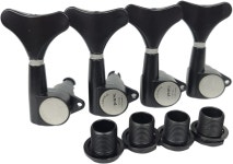 KAYNES 베이스 튜너 - 1 18 비율 헤드스톡 밀폐 기계 헤드 일렉트릭 재즈 또는 정밀도를 위한 키 페그 교체용 폐쇄 튜닝 2R 2L 4 for