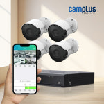캠플러스 캠플러스 500만화소 실외 방범용 직접설치 CCTV세트 4채널 4대
