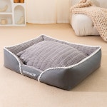 개집 가을 겨울 코듀로이 풀 탈부착 사각집 중대형견 금털 큰 강아지집 딥 슬리핑 펫집 1개