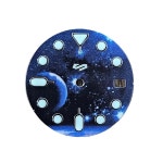 NH35 36 4R 무브먼트를 위한 녹색 발광 수정 액세서리가 포함된 28 시계 다이얼