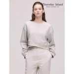 써스데이아일랜드 크롭 언발란스 스웨트셔츠 T242MST131W P416667061