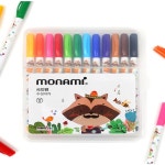 해온느 모니주 사인펜12색 모나미 색칠공부 새학기준비물 수성