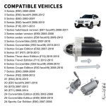 MUNIK Starter Motor with Screws For BMW 2 5L 3 0L N52 N54 N55 130i 325i 330i 335i 535i 523i 530i