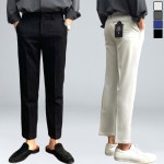 이브클로젯 남성용 9부 10부 기장 이브컴퍼니 히든 버클 구김방지 링클프리 스판 슬랙스 9부 2932-1