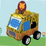 차 종이공작 리 입조형 박스자동차 정글만들기 만들기