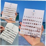 여성 데일리 귀걸이 세트 다양한 디자인 믹스 매치 액세서리 컬렉션 파티