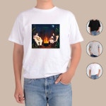 반팔티셔츠 캠핑 여름휴가 차박 라이프스타일 7번 그림 다양한색상