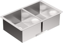 모엔 모엔 프렙 18게이지 스테인리스 언더마운트 29 x 18 더블볼 주방 싱크대 G18288